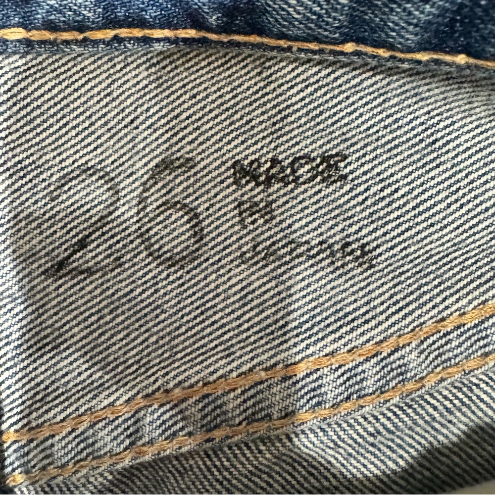 Moussy Vintage Straight Leg Jeans 26 High Rise Light Wash Japanese Denim - Picture 7 of 11